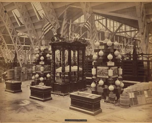 Kingsford, T., & Son, Oswego, N.Y., Ausstellung 210, Landwirtschaftshalle, Gebäude, 1876